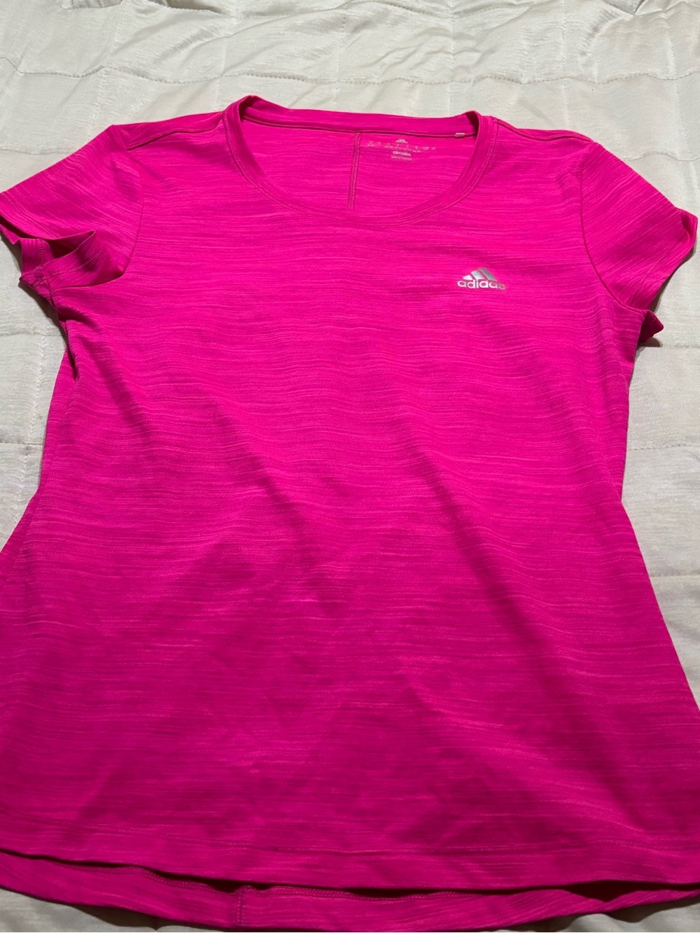 adidas Hot Pink Short-Sleeve Athletic Tee